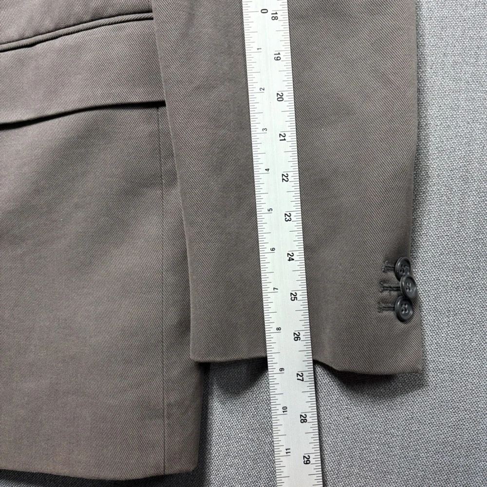Banana Republic Mens Gray Cotton Twill 2-Button Blazer Sport Coat Jacket 46L